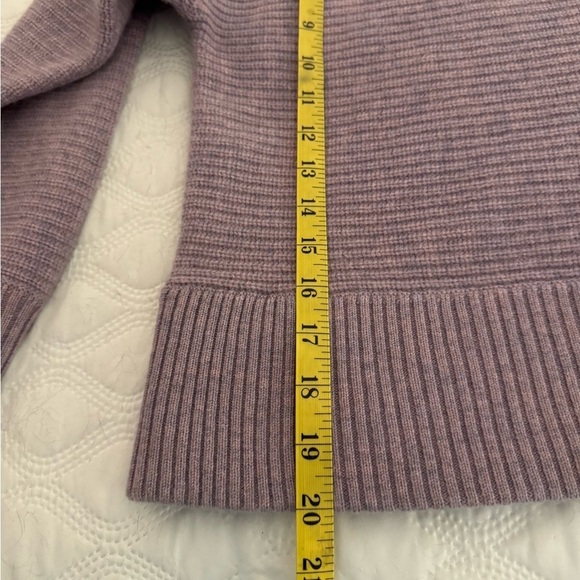 NAADAM Wool Cashmere Asymmetrical Draped Ribbed Off Shoulder Sweater S GORGEOUS - Picture 10 of 11